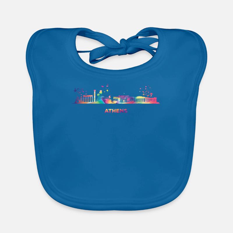 Athènes skyline d’Athènes Bavoir bio Bébé