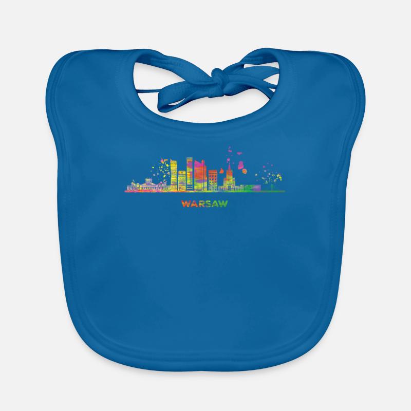 Varsovie Skyline Varsovie Bavoir bio Bébé