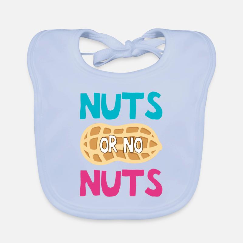 Nuts Or No Nuts Gender Reveal Babyshower Gift Bavoir bio Bébé