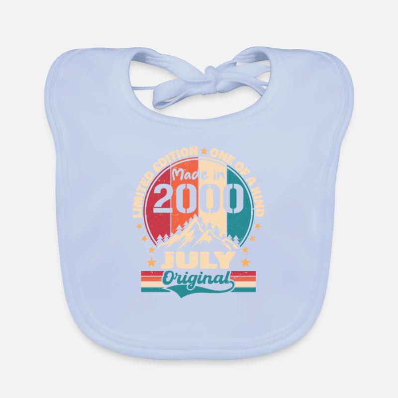 2000 anniversary vintage made July 2000 Organic Baby Bibs