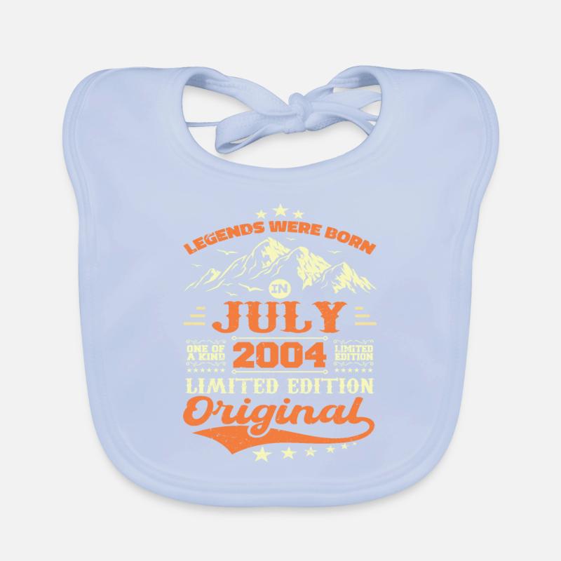 July 2004 vintage retro anniversary 2004 Organic Baby Bibs