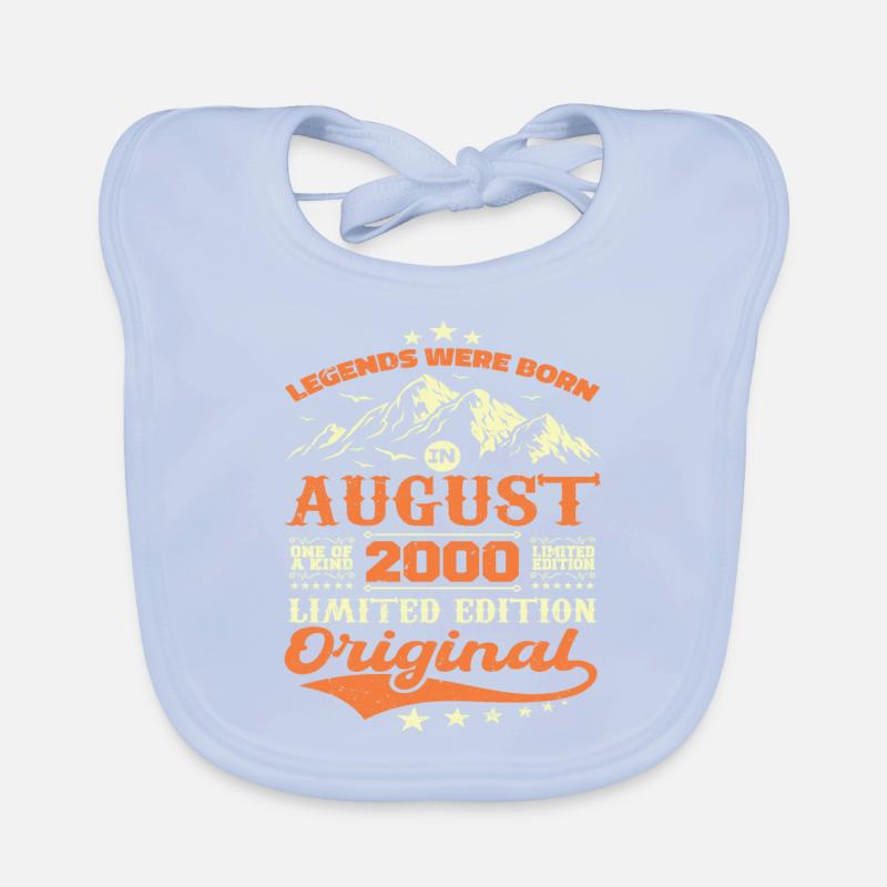 Août 2000 Anniversaire légendes 2000 Août Bavoir bio Bébé