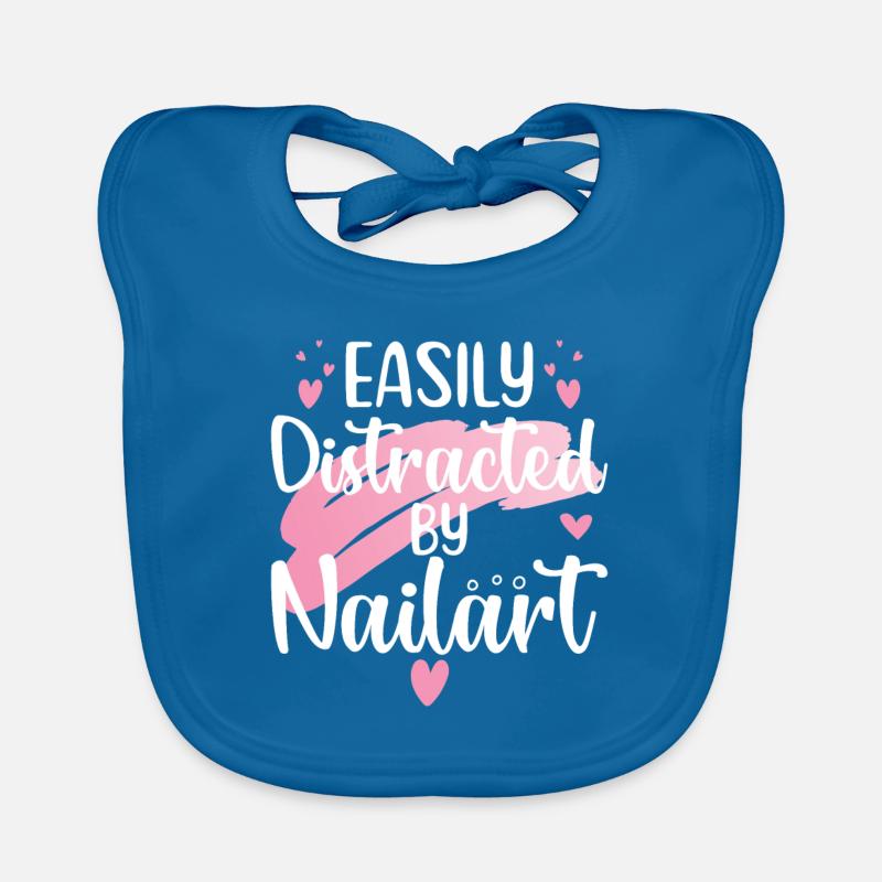 Facilement distrait par le nail art Nail Tech Bavoir bio Bébé