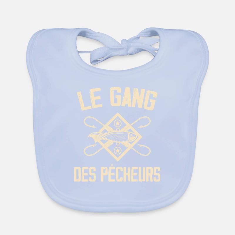 Pêche, Pêcheur, Canne à pêche Bavoir bio Bébé