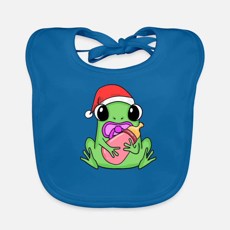 Grenouille bébé Noël Bavoir bio Bébé
