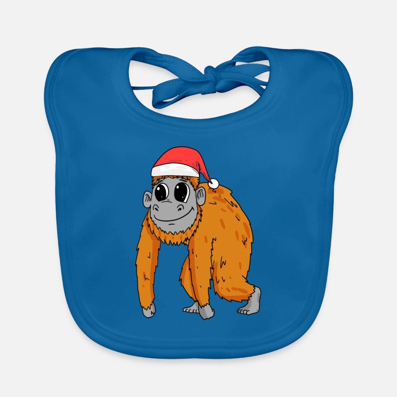 Noël singe Bavoir bio Bébé