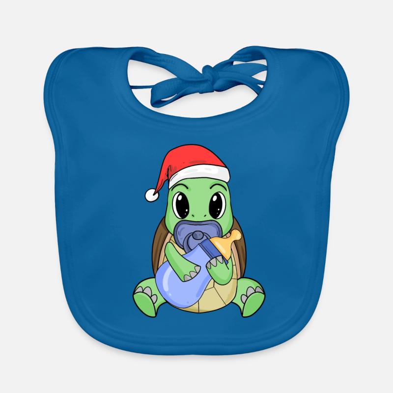 Tortue bébé Noël Bavoir bio Bébé