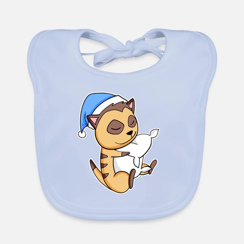 Suricate avec oreiller et bonnet somnolent Bavoir bio Bébé