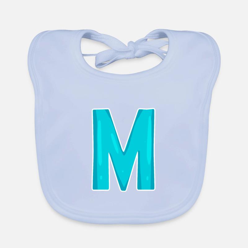 Buchstabe M Anfangsbuchstabe Baby Bio-Lätzchen