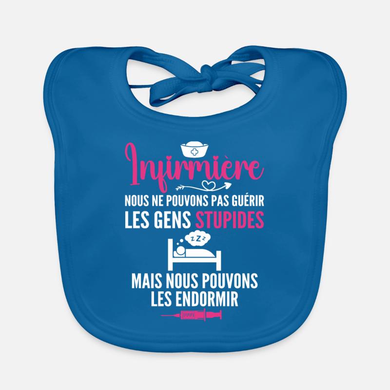 Krankenschwester Humor - Krankenschwester Geschenk - Baby Bio-Lätzchen - Pfauenblau
