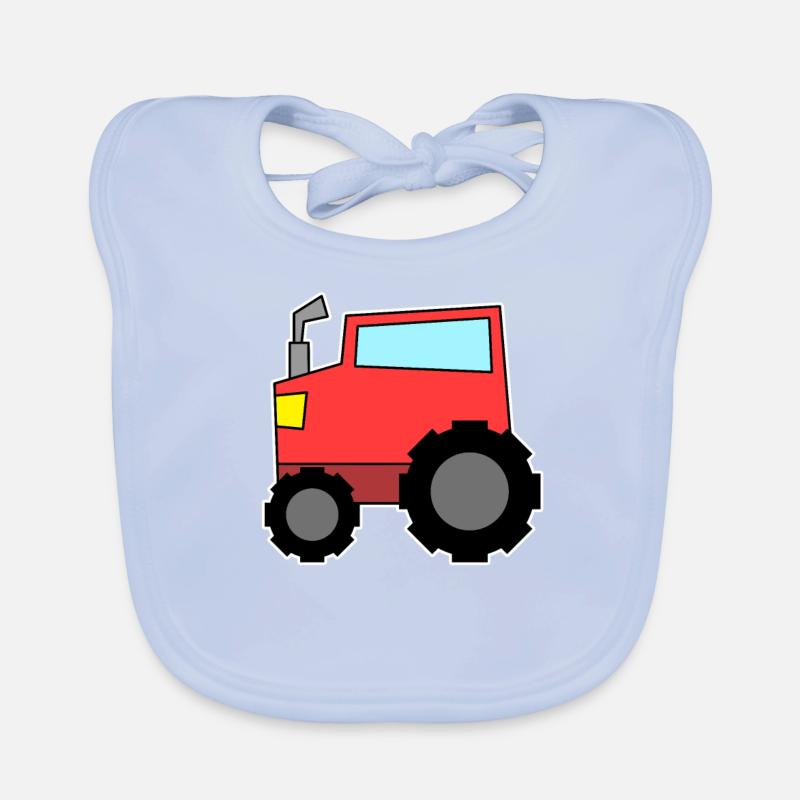 Traktor rot Baby Bio-Lätzchen
