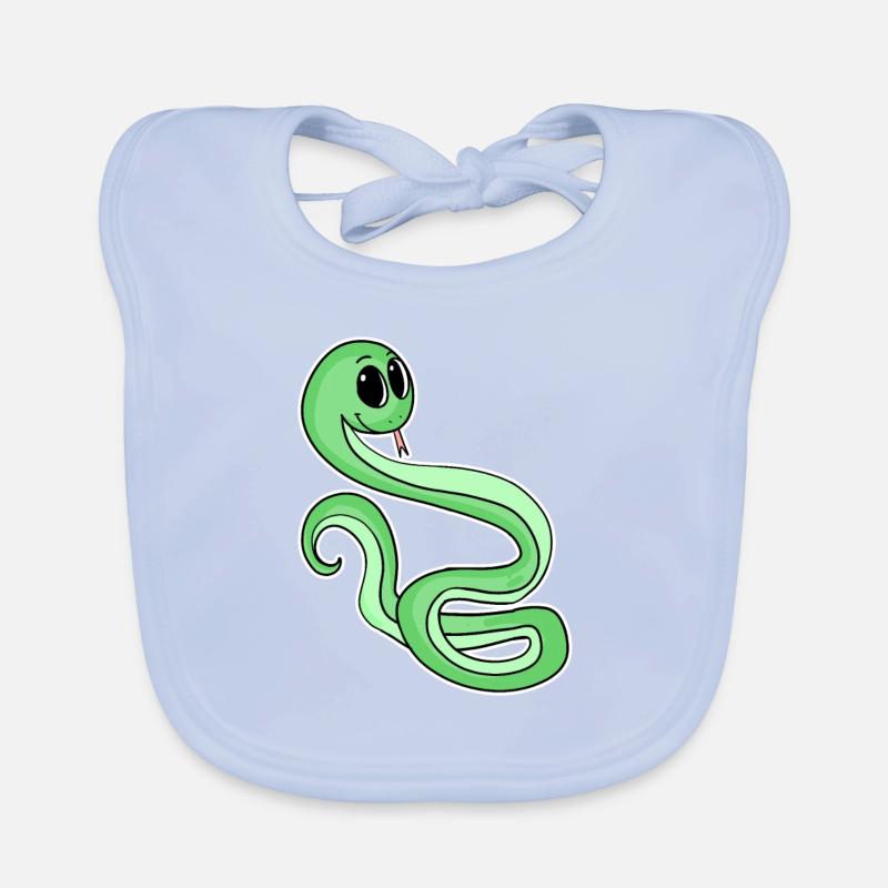 Motif Vert Serpent Bavoir bio Bébé