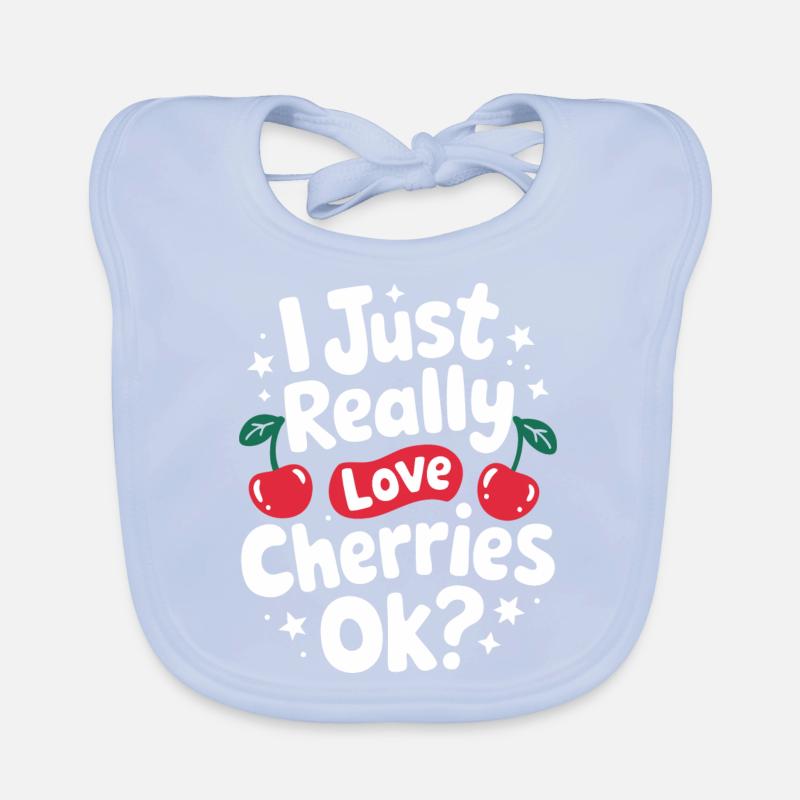 Kirsche Kirschen Früchte Essen Baby Bio-Lätzchen