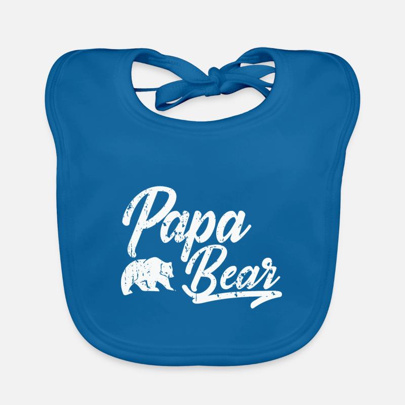 Papa Bear - Baby Bio-Lätzchen - Pfauenblau