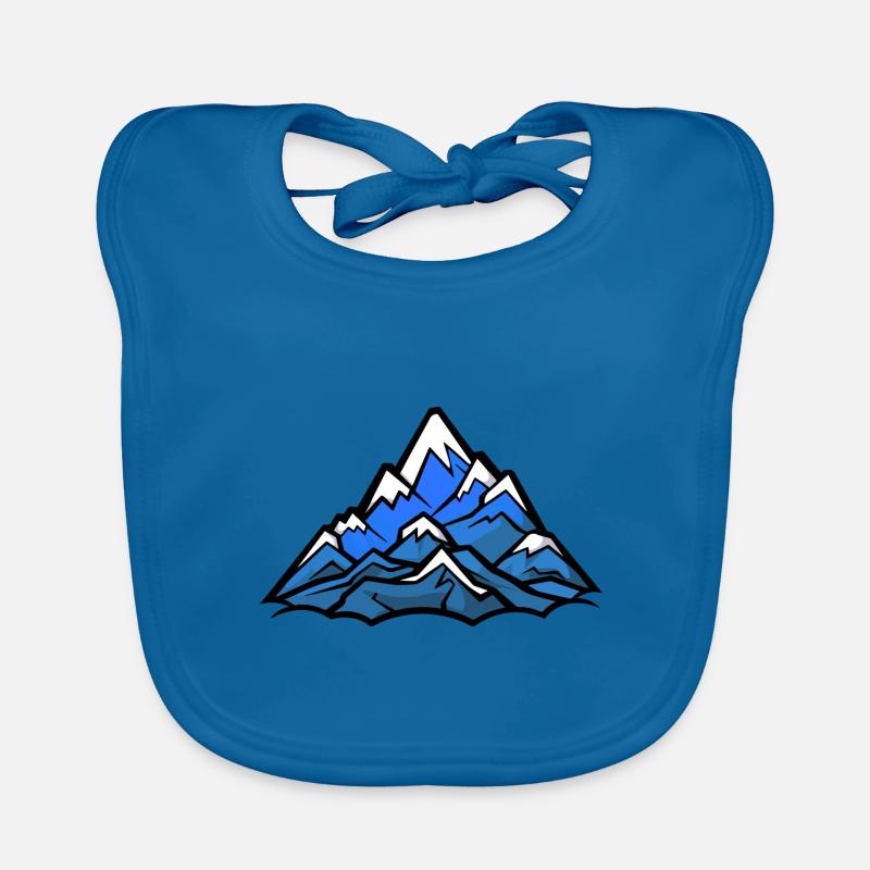 Berge Alpen Silhouette Baby Bio-Lätzchen