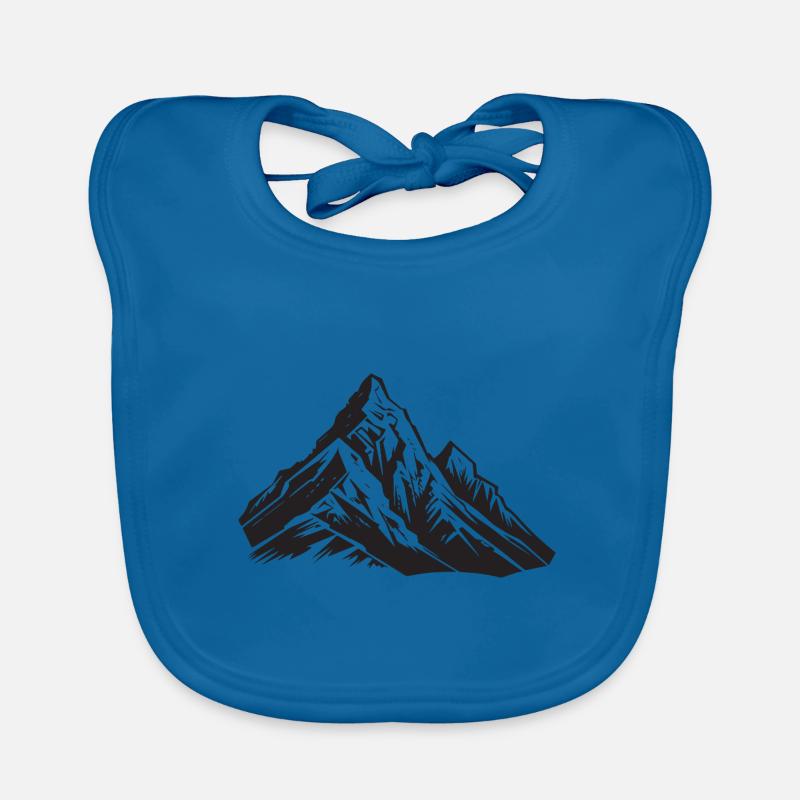 Berge Icon Mountains Symbol Baby Bio-Lätzchen