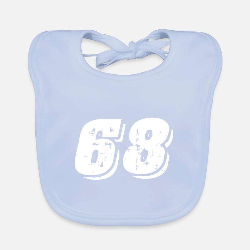 Symbole numérique 68 Bavoir bio Bébé