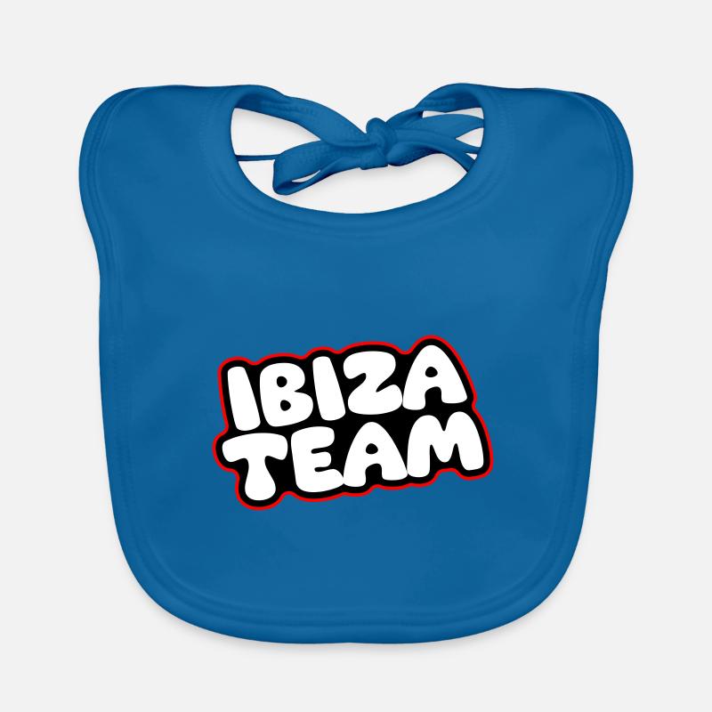 Équipe d’Ibiza - Bavoir bio Bébé - bleu paon