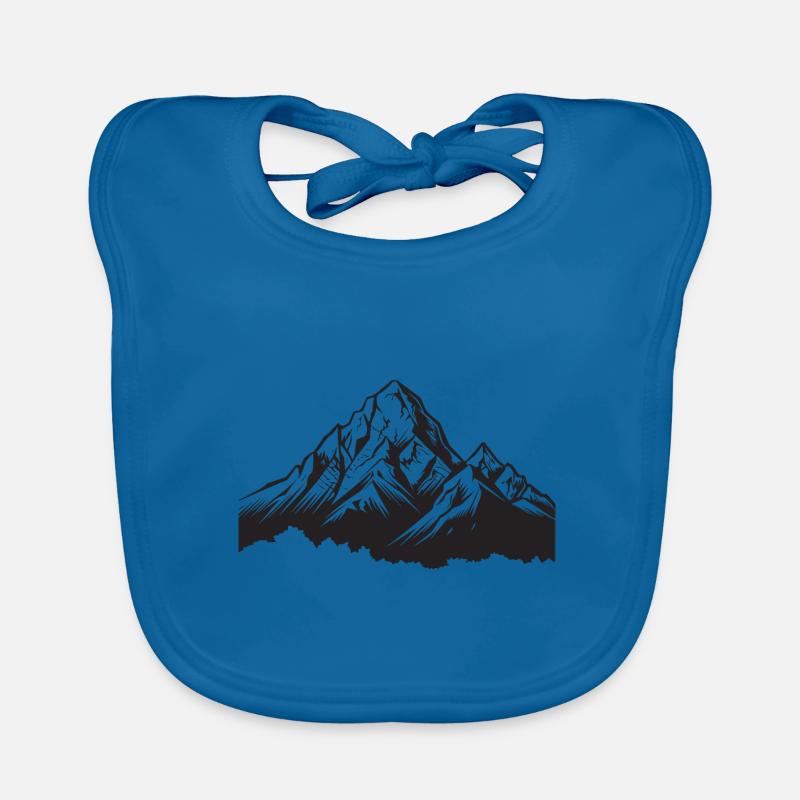 Mountains Graphics Organic Baby Bibs