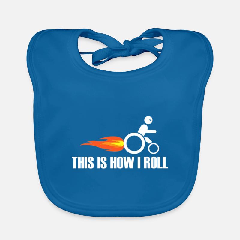 Rollstuhl Behinderung - Rollstuhlfahrer T-Shirt Baby Bio-Lätzchen