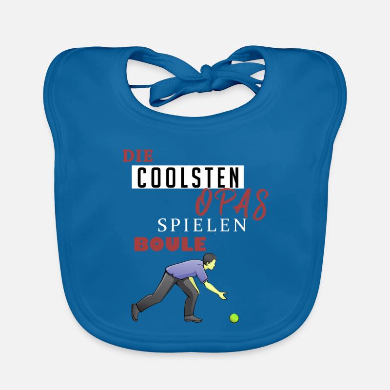 Boule Geschenk • Die Coolsten Opas spielen Boule Baby Bio-Lätzchen