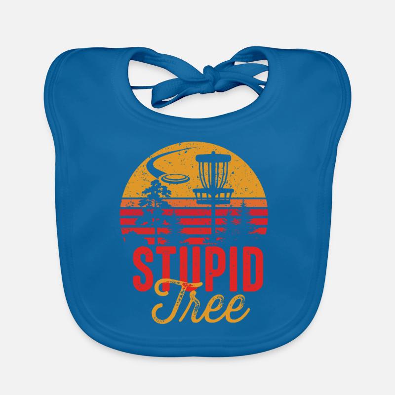 Stupid Tree Frisbee Disc Golf Design Baby Bio-Lätzchen