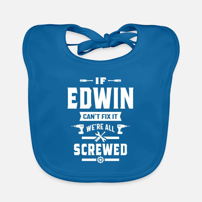 Edwin Personalized Name Birthday Gift Organic Baby Bibs