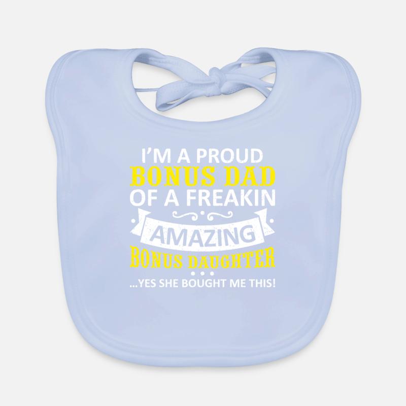 Funny Bonus Dad Stepdaughter Stepdad Fathers Day G Bavoir bio Bébé
