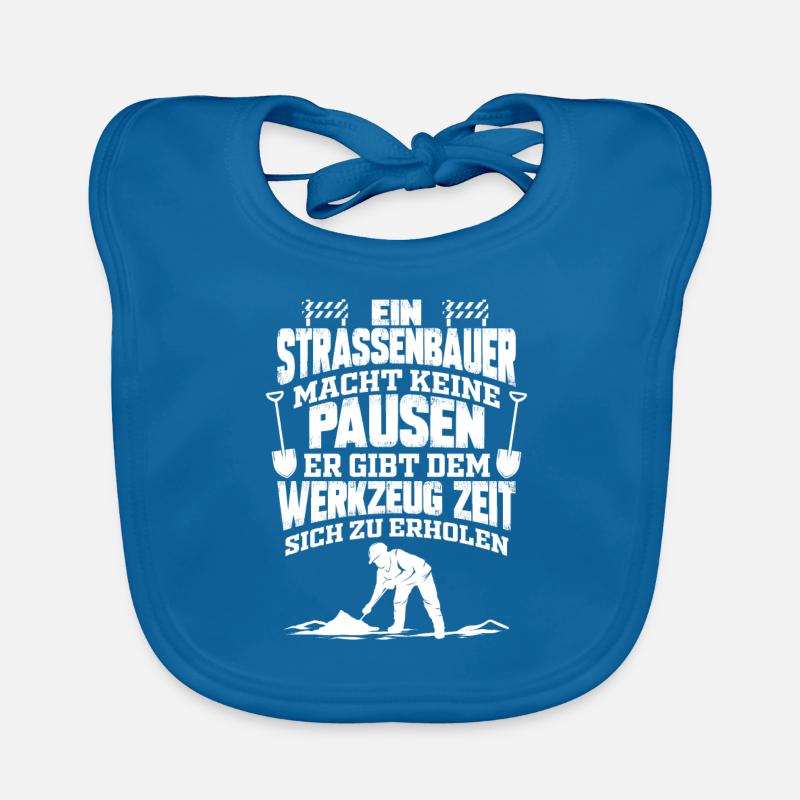 Straßenbauer Straßenbau Bauarbeiter Baby Bio-Lätzchen