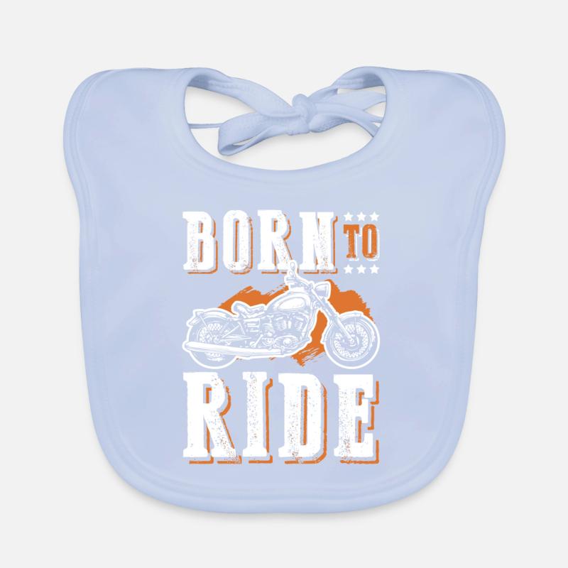 Born to Ride motorcycle Organic Baby Bibs