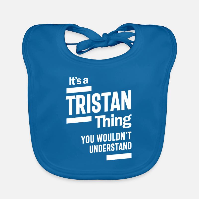 Tristan Personalized Name Birthday Organic Baby Bibs