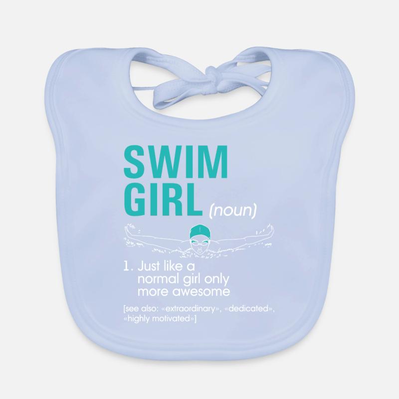Natation Filles Définition Super Mignon Natation Bavoir bio Bébé