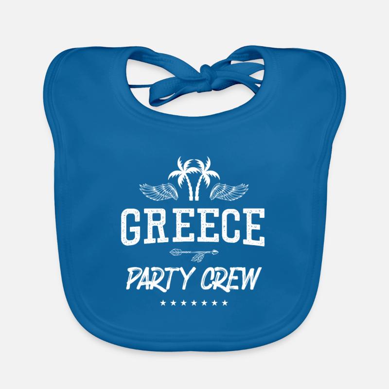 Greece Party Crew Organic Baby Bibs