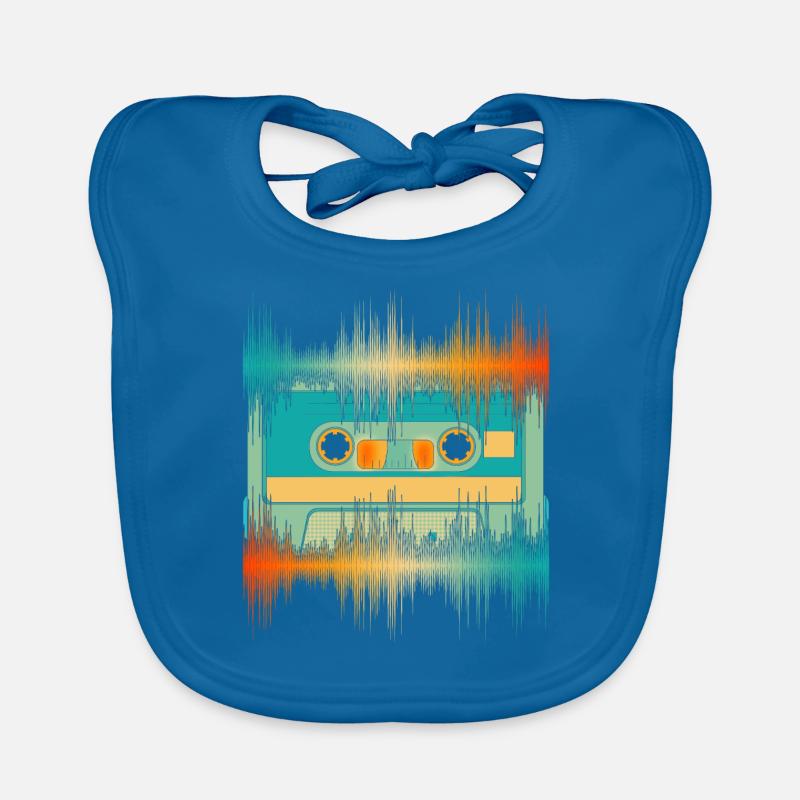 Equalizer Sound Technology Gift Cassette Soundwave Organic Baby Bibs