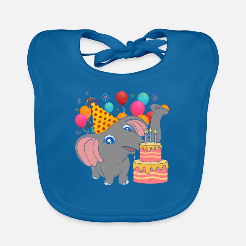 Geburtstag Party Geschenk Tier Elefant Baby Bio-Lätzchen