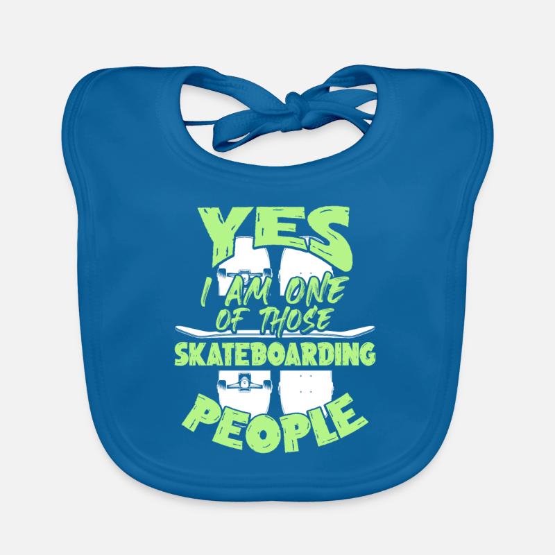 skateboarding slogan Organic Baby Bibs