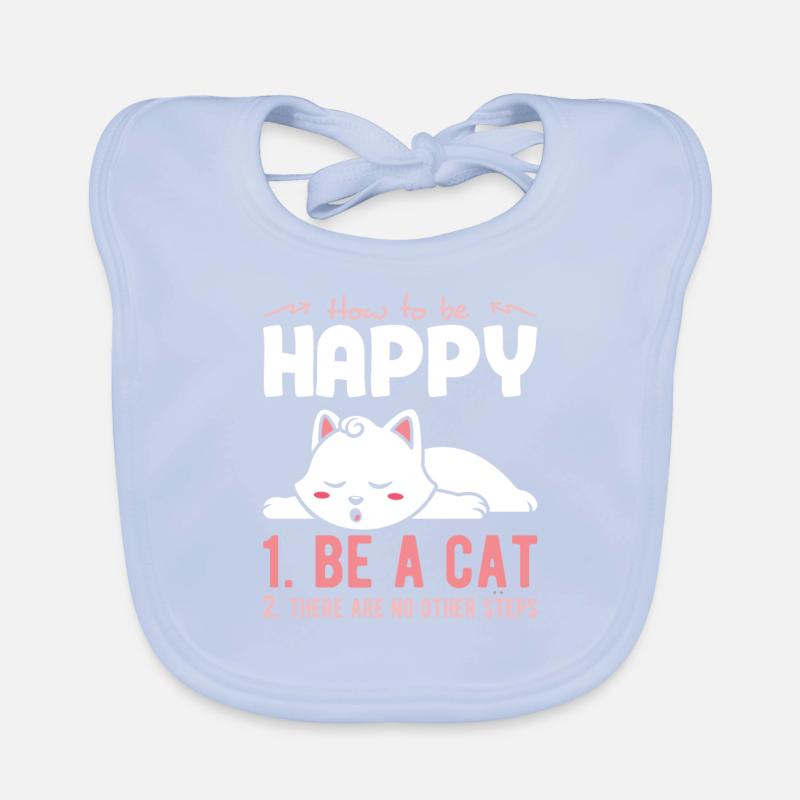 Be cheerful like a cat Organic Baby Bibs