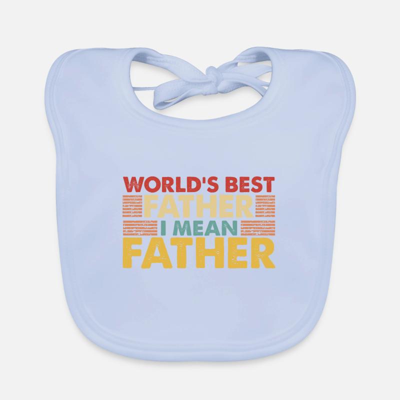 World's Best Farter Mid-Range Dad- Funny Dads Organic Baby Bibs