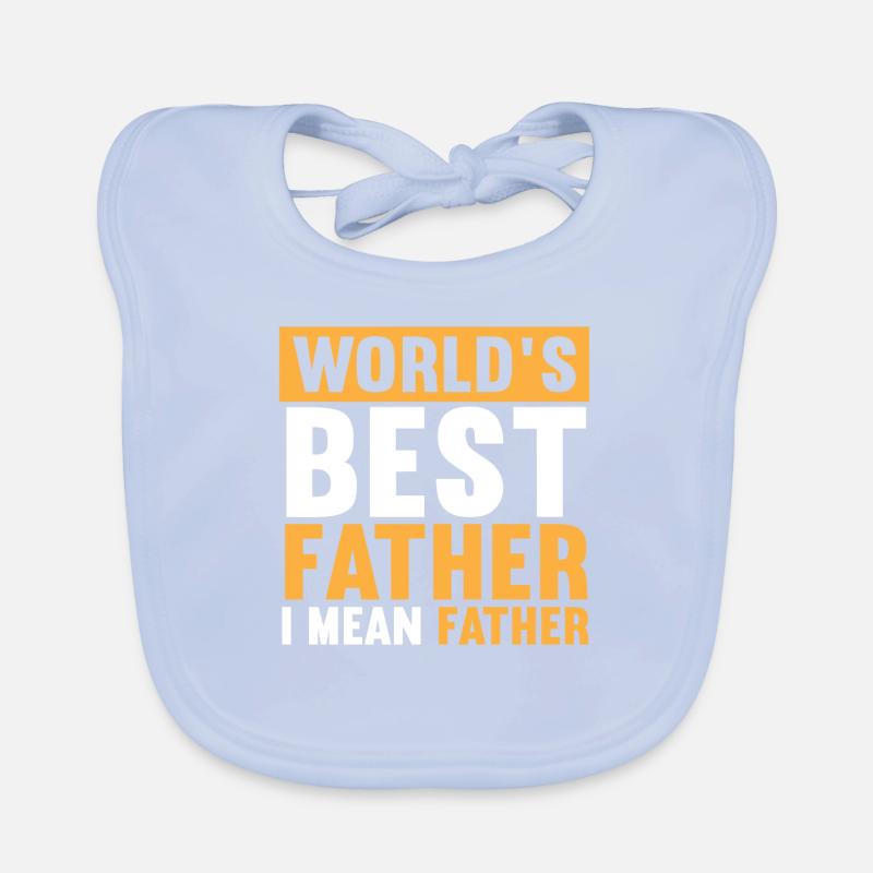 World's Best Farter Mid-Range Dad- Funny Dads Organic Baby Bibs