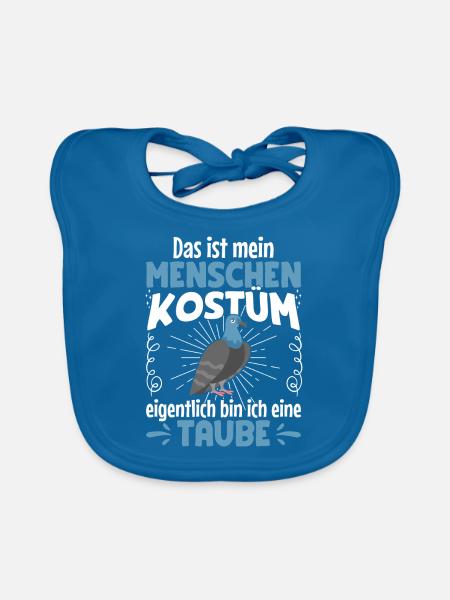 TAUBE Kostüm Halloween - Baby Bio-Lätzchen - Pfauenblau