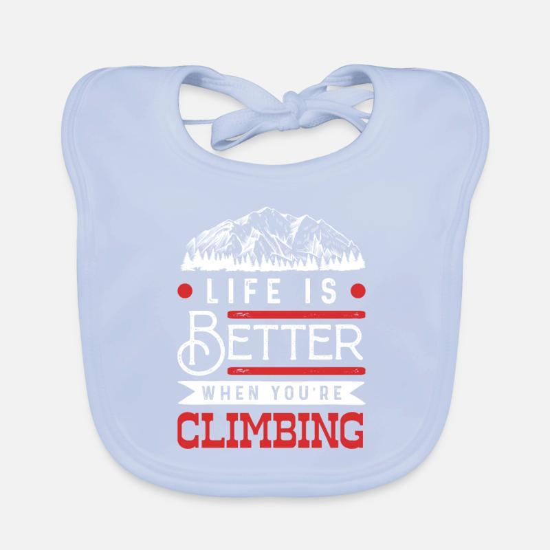 Life is better climbing Organic Baby Bibs