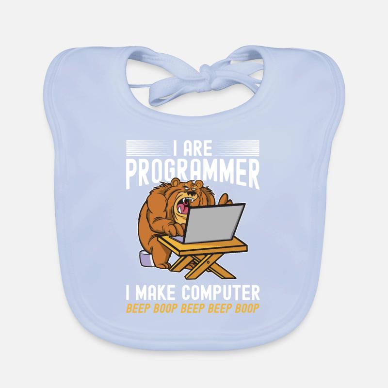 i am a programmer Organic Baby Bibs