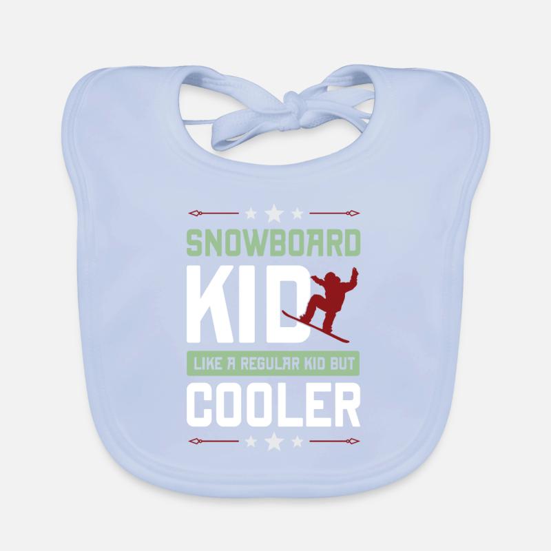 Garçon de snowboard Bavoir bio Bébé