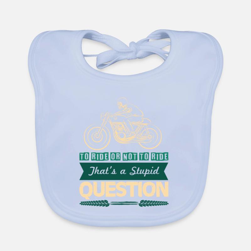 Motorcycle Cool Saying Organic Baby Bibs