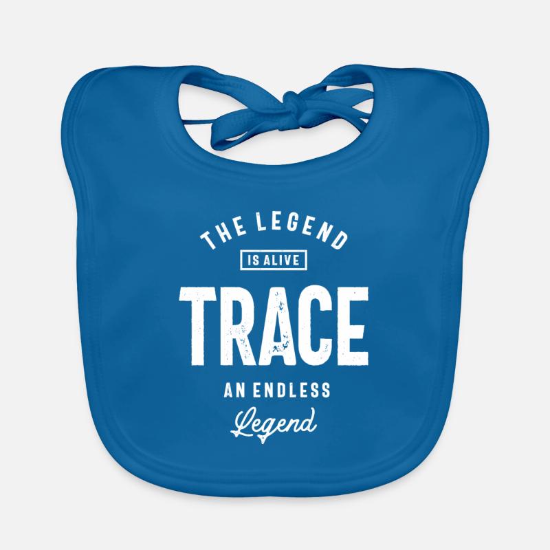Trace Personalized Name Organic Baby Bibs