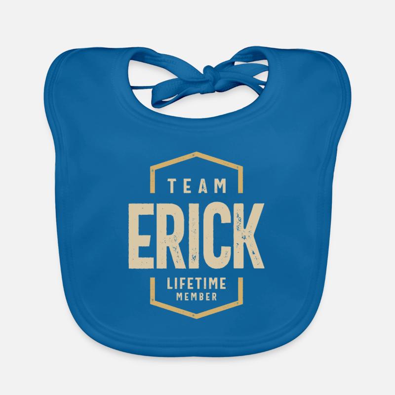 Team Erick Lifetime Member Personalized Name Organic Baby Bibs