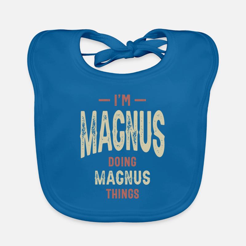 I'm Magnus Funny Personalized Name Organic Baby Bibs