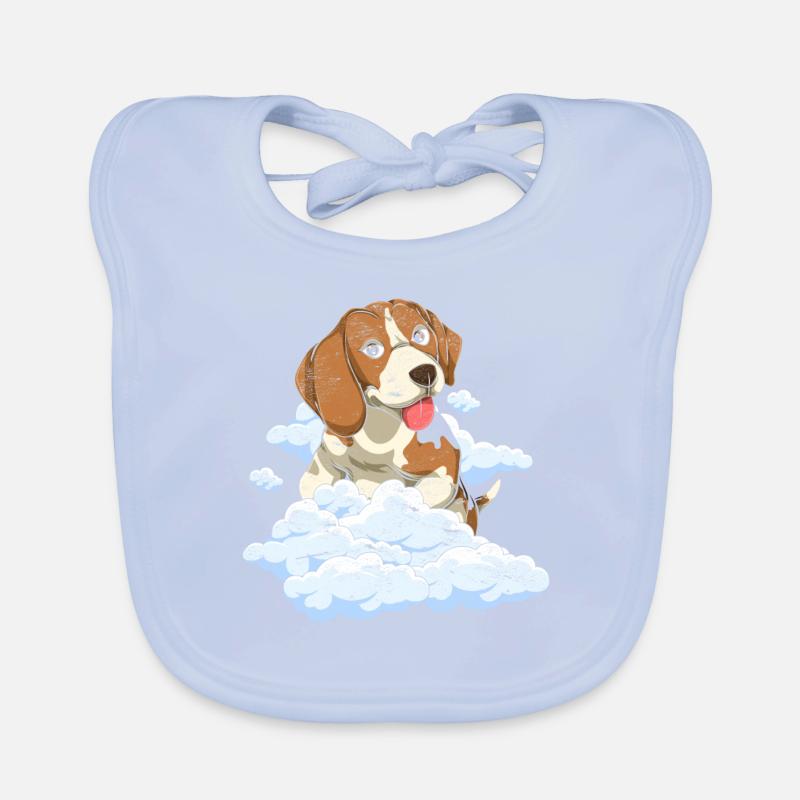Dog Lover Clouds Dogs Gift Beagle Organic Baby Bibs