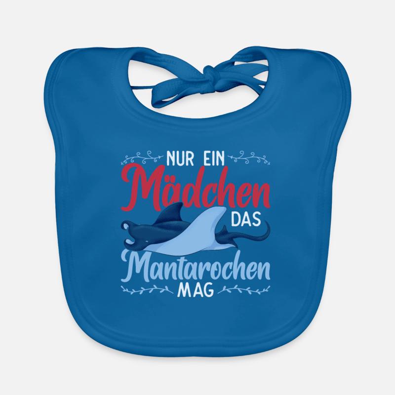 Tier Manta Rochen Mädchen Geschenk Mantarochen Baby Bio-Lätzchen
