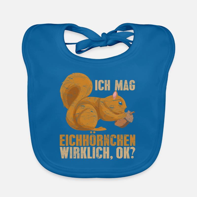 Ich mag Eichhörnchen wirklich ok Tier Eichhörnchen Baby Bio-Lätzchen